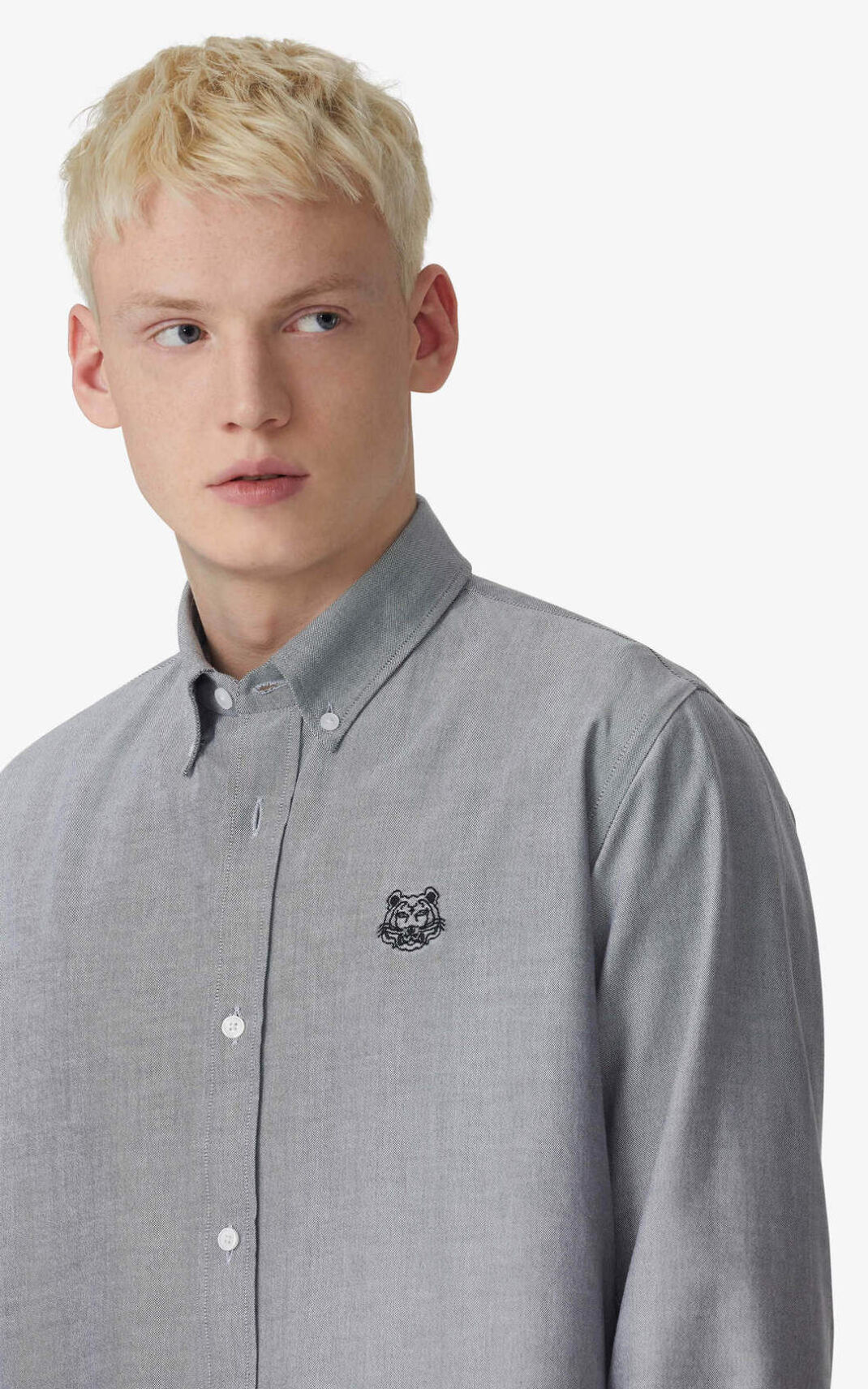 Kenzo Tiger Crest casual Košulje Muške - Crne - Hrvatska ZTDQXU234